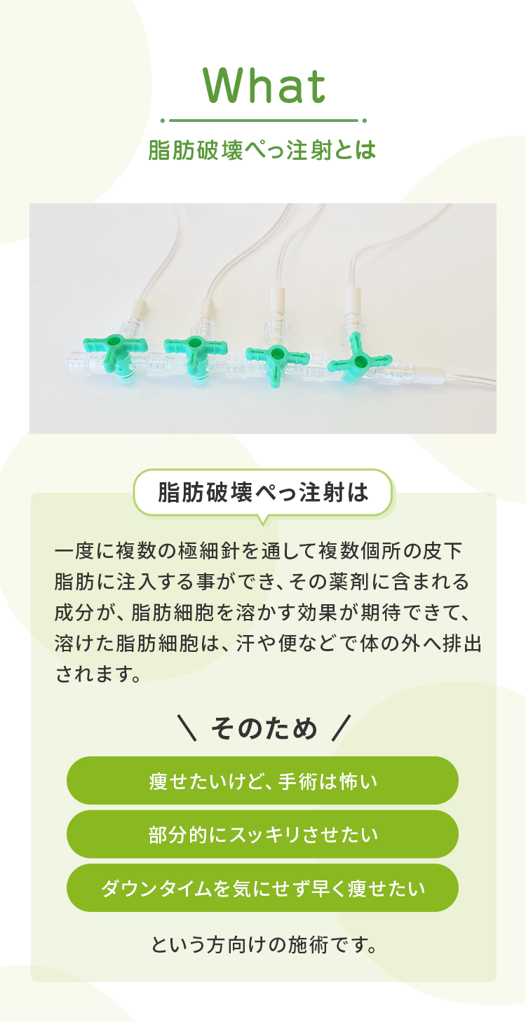 脂肪破壊ぺっ注射とは